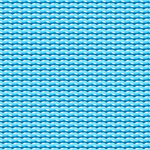 Blue water waves seamless vector texture or pattern — Stock Vector