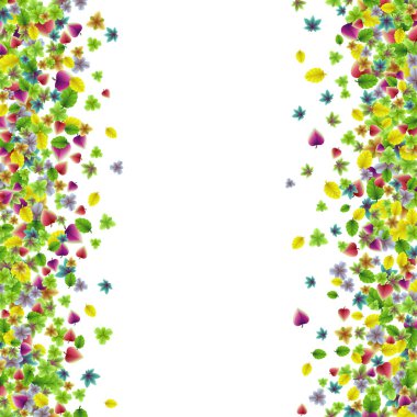 Arka plan tasarım öğesi vektör renkli Botanik Bahçesi taze yaprakları