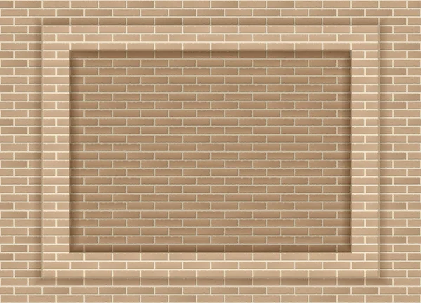 ベクトルサンドストーンレンガの壁枠または背景 — ストックベクタ