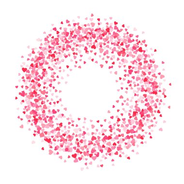 Pembe ve kırmızı Sevgililer günü heartshapes arka plan öğesinde düz stil vektör