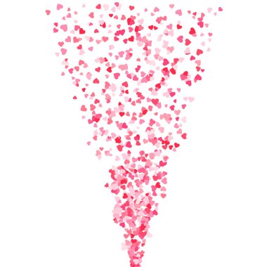 Pembe ve kırmızı Sevgililer günü heartshapes arka plan öğesinde düz stil vektör