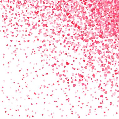 Pembe ve kırmızı Sevgililer günü heartshapes arka plan öğesinde düz stil vektör