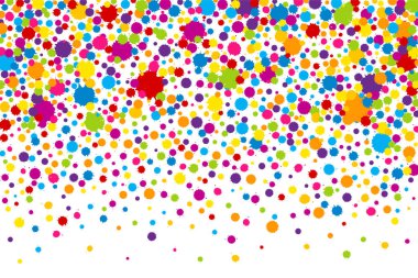 Vektör canlı renk Holi boya düz tarzda hediye kartı için tasarım unsurları sıçraması