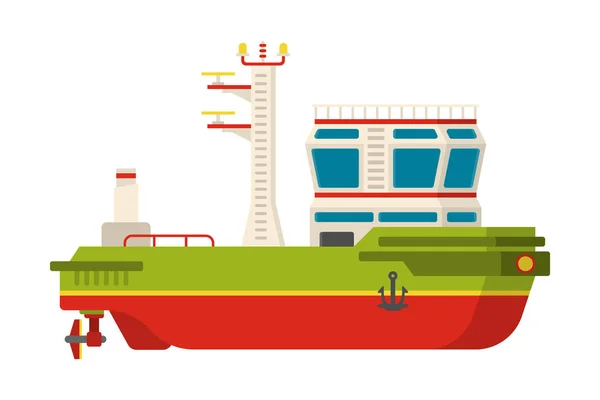 Vector riverboat en estilo plano — Archivo Imágenes Vectoriales