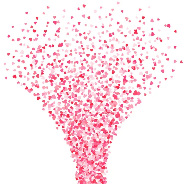 เวกเตอร์ สีชมพูและสีแดง องค์ประกอบพื้นหลังรูปหัวใจวันวาเลนไทน์ในสไตล์แบน เวกเตอร์สต็อก