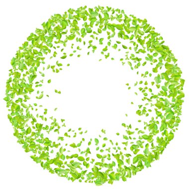 Vektör taze bahar yeşil düz tarzda tebrik kartı için arka plan bırakır