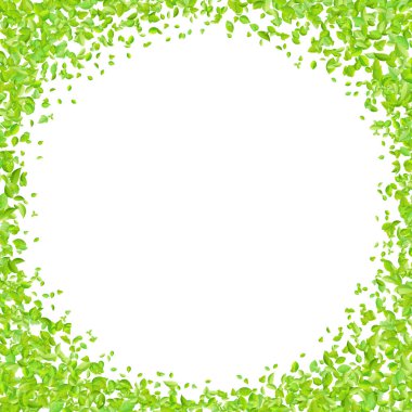 Vektör taze bahar yeşil düz tarzda tebrik kartı için arka plan bırakır