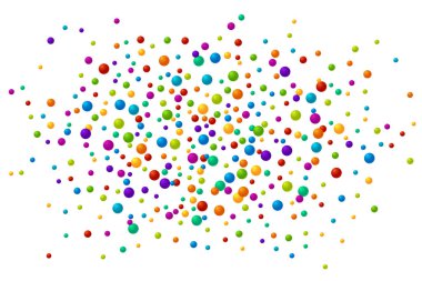 Vektör canlı renk sabun bubles veya konfeti şenlikli arka plan