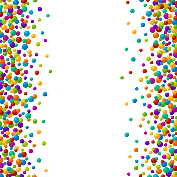 Bulles de savon de couleur vibrante vectorielle ou fond festif confettis — Image vectorielle