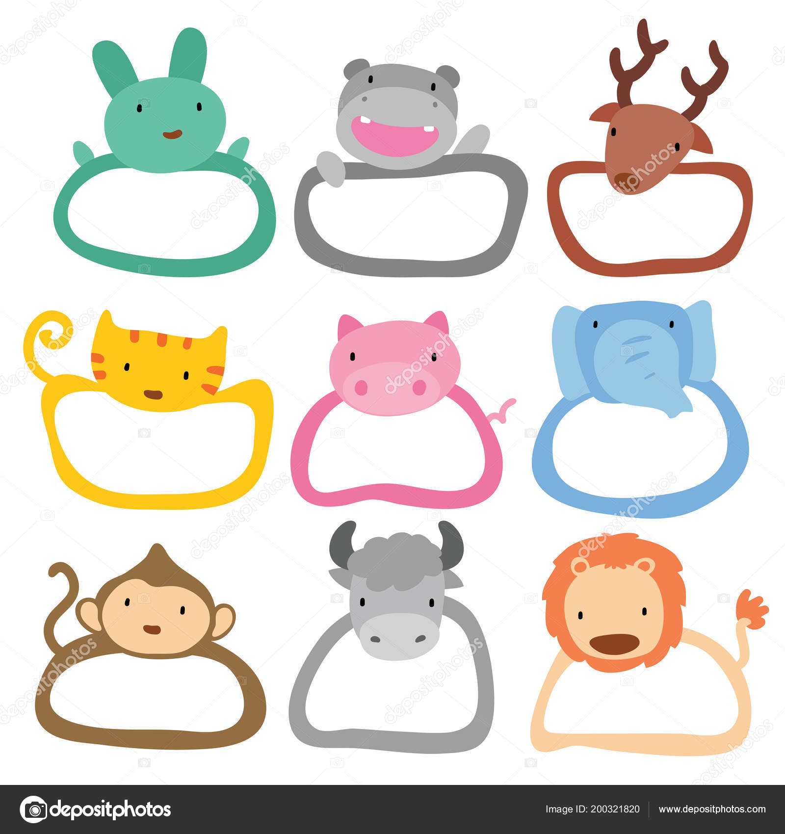 Animal Frame Vector Design — Stock Vector © terdpongdesign.gmail.com