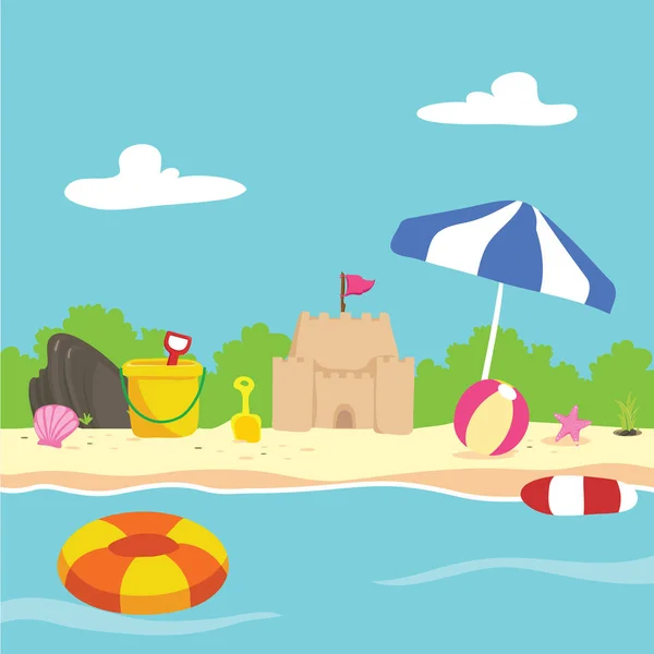 沙滩玩具矢量设计 — 图库矢量图片