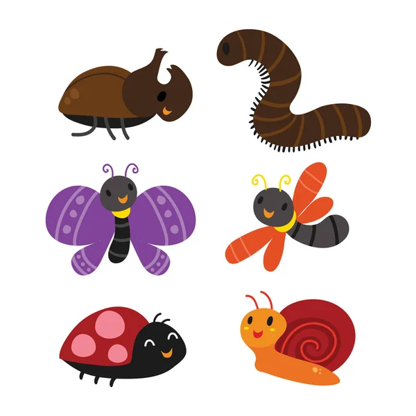 Insect Collection Vector Design — Stock Vector