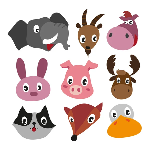 Animals Character Vector Design — Stock Vector