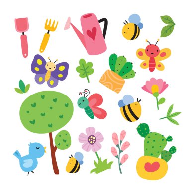 Bahçe vektör toplama tasarım