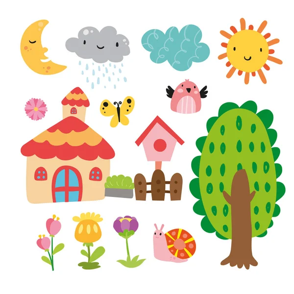 Bahçe vektör toplama tasarım