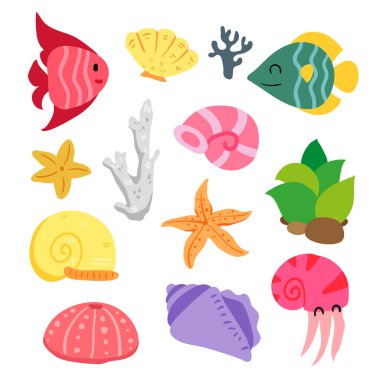 okyanus vektör toplama tasarım