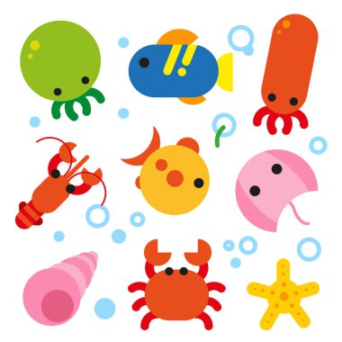 okyanus hayvan toplama tasarım