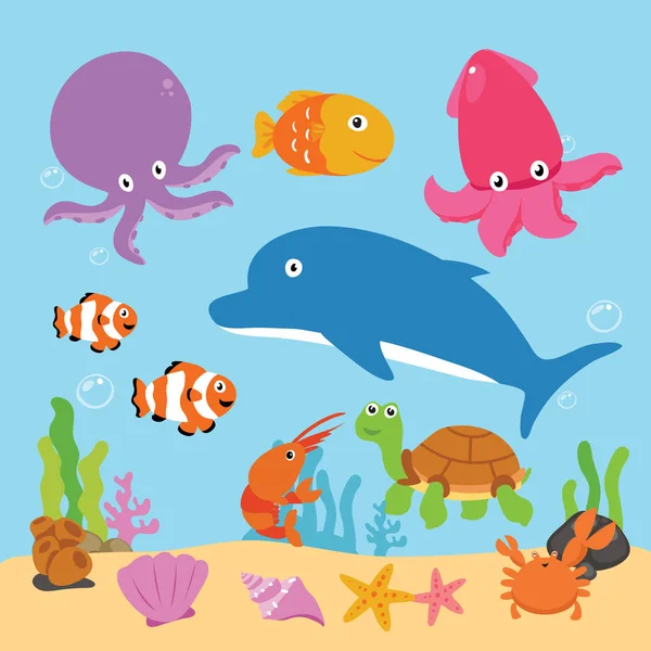 okyanus vektör toplama tasarım