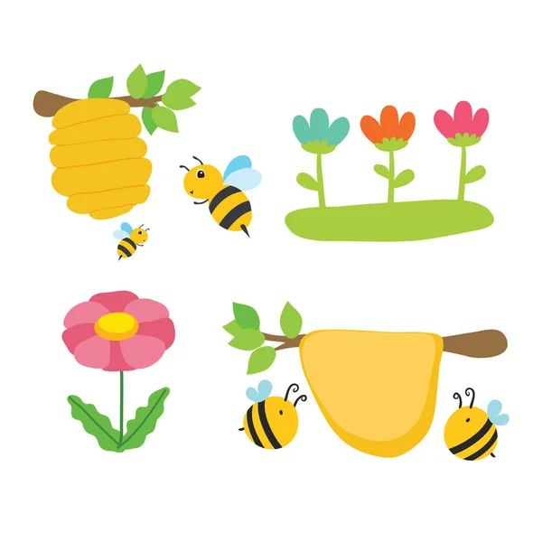 Μέλι Μέλισσα Διανυσματική Σχεδίαση — Διανυσματικό Αρχείο