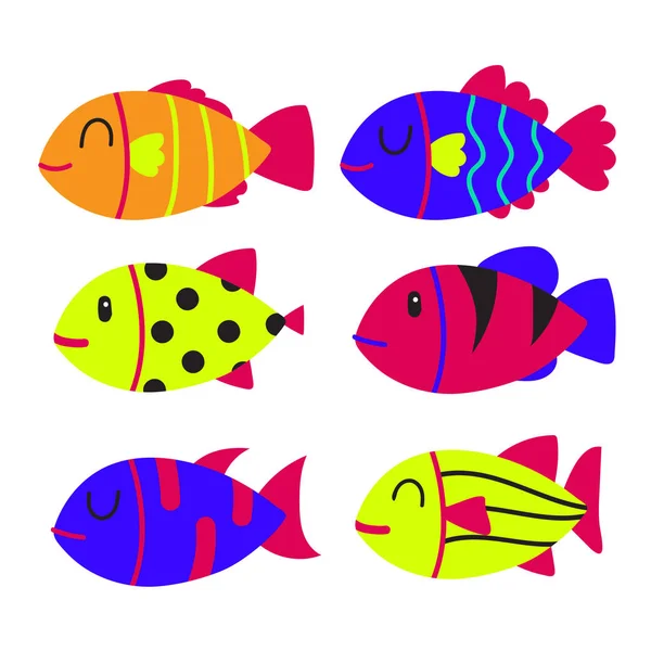 Poisson Personnage Vecteur Conception — Image vectorielle