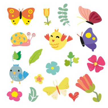 böcek vektör toplama, hayvan karakter tasarımı