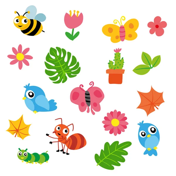 Insect Vector Collection Animals Character Design — Stock Vector