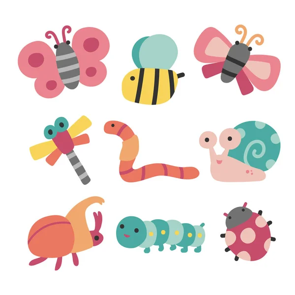 動物キャラクター デザイン 媒介昆虫デザイン — ストックベクタ
