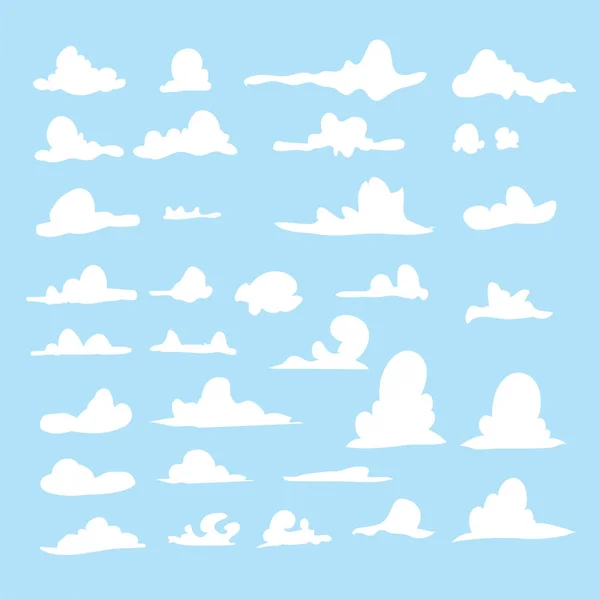 Cloud Vector Collection Design Weather Vector Collection Design — Stock Vector