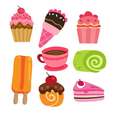 tatlı vektör toplama tasarım, ekmek vektör toplama tasarım