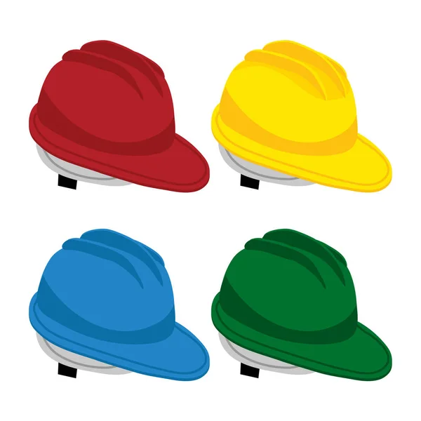 Casco Vector Colección Diseño Diseño Colección Vectores Hardhat — Archivo Imágenes Vectoriales