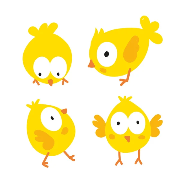 Векторный Дизайн Цыплят Векторный Дизайн Животных Коллекция Диких Животных — стоковый вектор