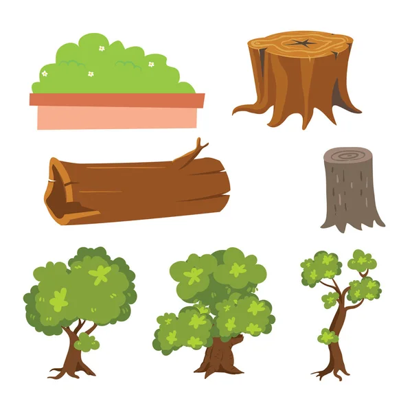 Árvore Projeto Coleção Vetorial Projeto Coleção Vetorial Natureza — Vetor de Stock