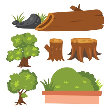 ağaç vektör toplama tasarımını, doğa vektör toplama tasarım