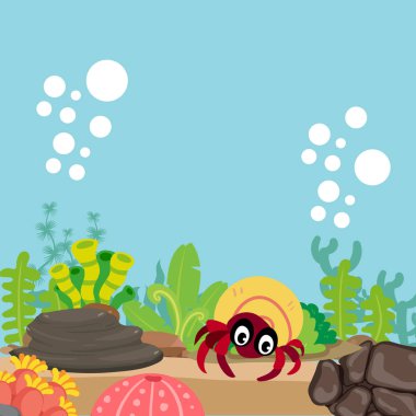 okyanus arka plan vektör tasarımı, deniz arka plan toplama tasarım