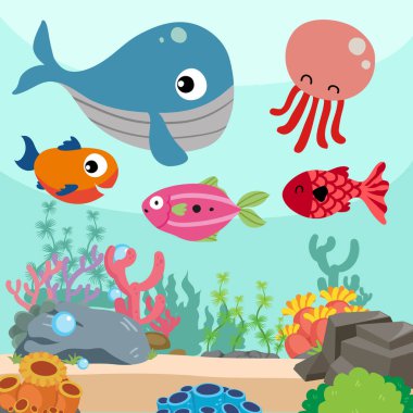 okyanus arka plan vektör tasarımı, deniz arka plan vektör tasarımı