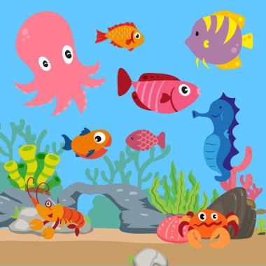 okyanus arka plan vektör tasarımı, deniz arka plan vektör tasarımı