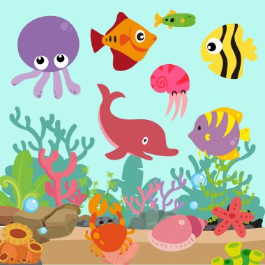 okyanus arka plan vektör tasarımı, deniz arka plan vektör tasarımı