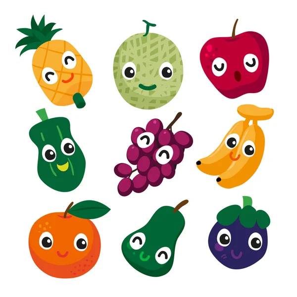 Fruit Vector Collectie Design Voedsel Vector Collectie Design — Stockvector