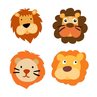 hayvanlar baş vektör toplama tasarımı, hayvanlar vektör toplama tasarım