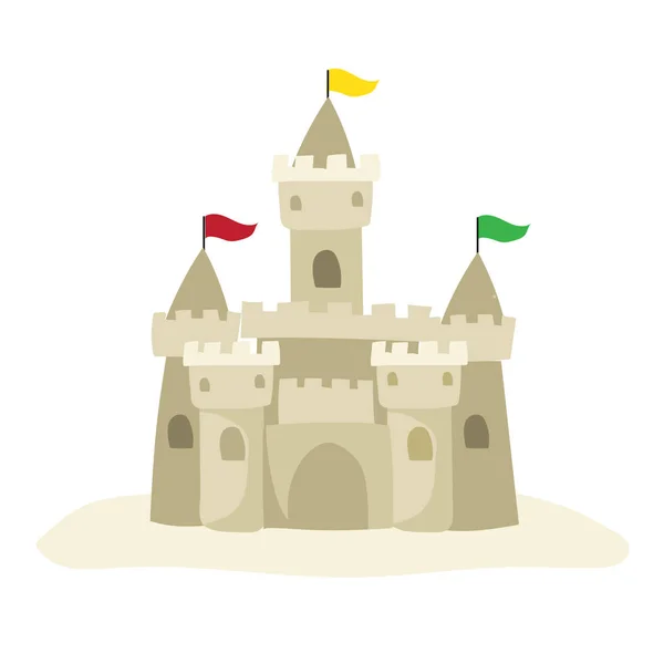 Піщаний Замок Векторний Дизайн Векторна Колекція Піщаного Замку — стоковий вектор