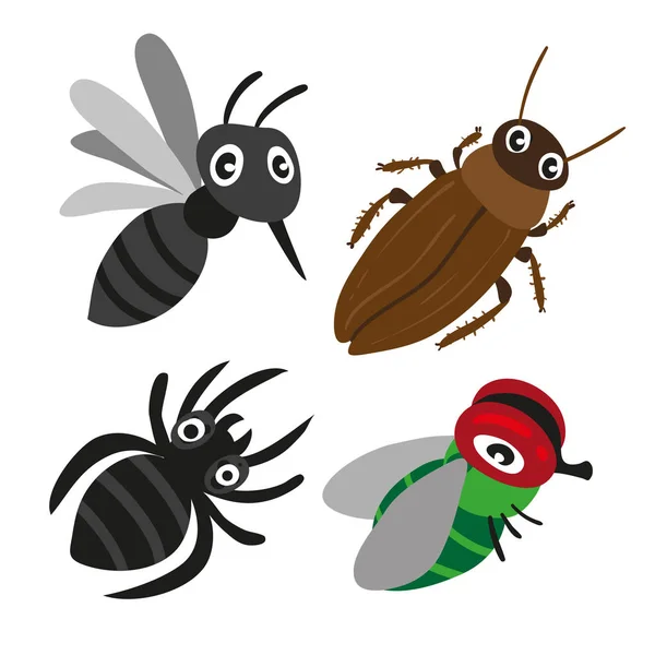 Insect Character Vector Design Insect Vector Collection Design — Stock Vector