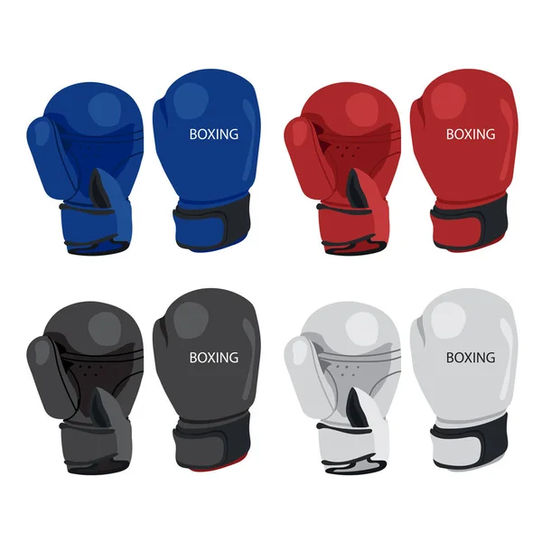 Boxing Gloves Vector Collection Design Mitt Vector Collection Design — Stock Vector