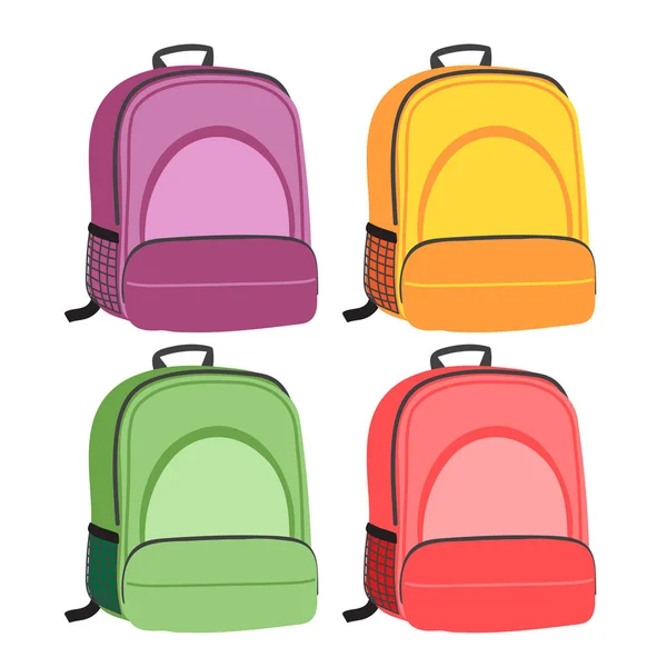 Schoolbag Vector Colección Diseño Bolso Vector Colección Diseño — Vector de stock