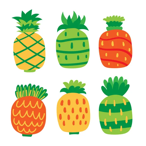 菠萝矢量采集设计 水果矢量采集设计 — 图库矢量图片