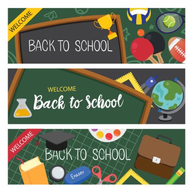 geri okul vektör tasarım vektör toplama tasarım okulu