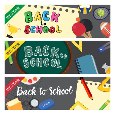 geri okul vektör tasarım vektör toplama tasarım okulu