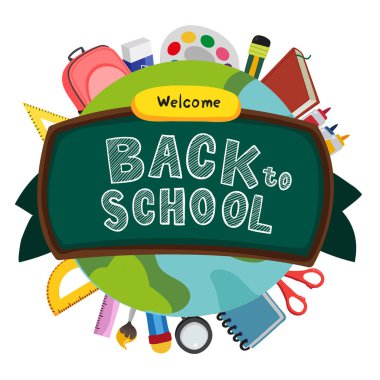 geri okul vektör tasarım vektör toplama tasarım okulu