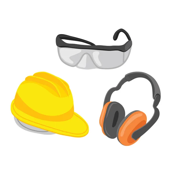 Safety Equipment Vector Collection Design Safety Toos Vector Design — Stock Vector