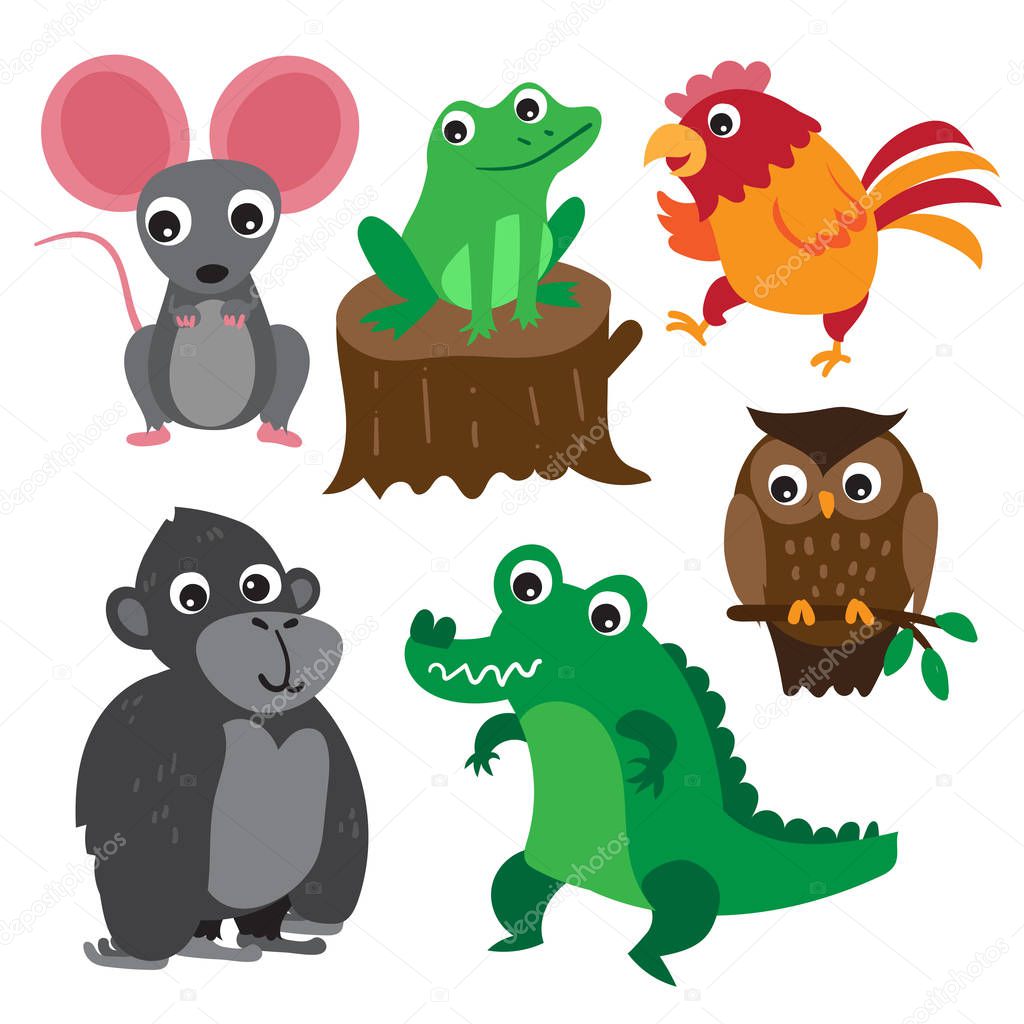 animals character vector design, animals vector collection design