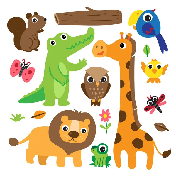 Animals Character Collection Design Animals Vector Collection Design — Stock Vector